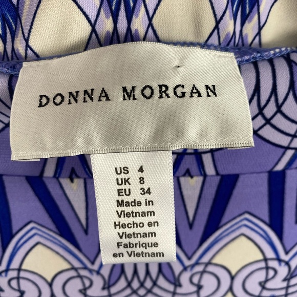 Donna Morgan tunique dress purple white size 4 - Picture 4 of 8